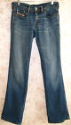 Damen DIESEL RAME Jeans Italien blauer Reißverschluss Fly Bootcut niedrig erhöht Größe 29