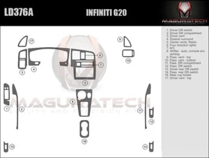 Fits Infiniti G20 1999-2002 Auto Trans NO Ashtray Premium Wood Dash Trim Kit - Picture 1 of 3
