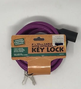 72” x 10mm Bicycle Cable Lock Heavy Duty Anti Theft Device 2 key(s) Bike - Picture 1 of 2