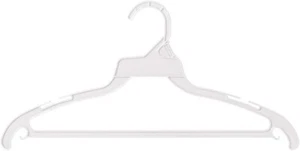 White Plastic Hangers 250 Hang Bar 16" Shirt Suit Pant Coordinate Notched Sloped - Picture 1 of 2