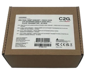Doble HDMI HDBaseT + RS232 sobre Cat Extensor Transmisor de placa de pared de una sola banda - Imagen 1 de 5