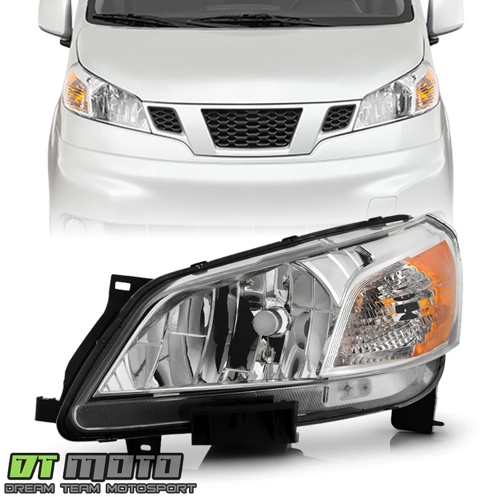 Factory Style Chrome Headlight (Driver Side) For 2013-2021 Nissan NV200 – Direct Replacement NI2502225