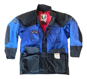 Vintage DrizaBone Belstaff Eagle Motorcycle Jacket Blue + Black Australian Rare - Picture 1 of 12