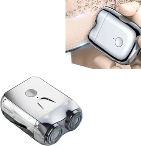 Waterproof Portable USB Men's Shaver, Mini Double Head Washable Electric Razor - Picture 1 of 13