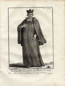 Religious Croisier Or Door Cross With L' Star Boheme Habit Of Chord - Picture 1 of 1