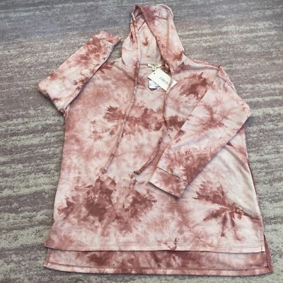 NUEVO Christopher Banks Sudadera con Capucha Tie Dye Boho COMO AZUL Mujeres L Pequeño Coral Rosa Nuevo con Etiquetas Foto 1 de 4