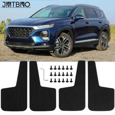 4x Guardabarros Anchos de Goma para Coche Hyundai Santa Fe Guardabarros contra Salpicaduras Guardabarros Foto 1 de 4