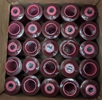 50 Big Spools Burgundy Color Overlocker Multi Purpose Sewing Quilting Thread - Image 1 of 4