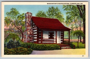 President Headquarters Washington's Riverside Park Cumberland Vintage Postcard - Picture 1 of 2