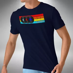Vinyl Record T-Shirt DJ Turntable Technics Vinyl Junkie Old Skool Small to 5XL - Picture 1 of 6