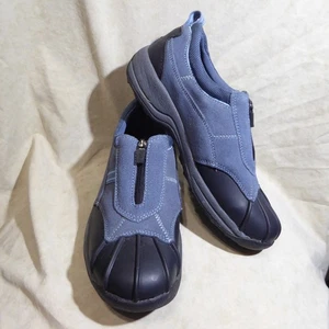 🥿 RYKA  Zip Up Rugged Duck Booties sz 8 M Violet Blue w/ Black Details - Picture 1 of 16