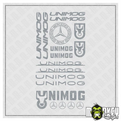 MBBE Unimog Aufkleber Set 18tlg Military Grau LKW 1:8 1:14 Universal Tamiya Sticker