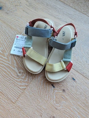 Nuevo con etiquetas Zapato Sandalia Técnica Zara Niña Niño Unisex Arco Iris Tirantes Talla 10.5 27 Foto 1 de 4