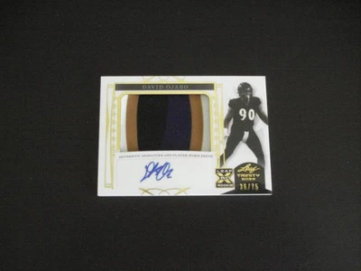 2022 LEAF TRINITY- *ROOKIE-X* AUTO/RELIC RC- DAVID OJABO- BALTIMORE RAVENS- /75 - Image 1 of 2