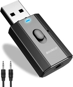 Mini émetteur stéréo récepteur sans fil 3,5 mm adaptateur auxiliaire jack noir - Photo 1 sur 7