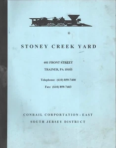 CONRAIL - STONEY CREEK (PENNSYLVANIA) YARD GUIDE -CUSTOMER LIST 1997 - Picture 1 of 4