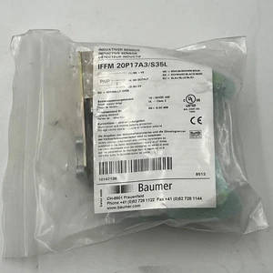 BAUMER IFFM 20P17A3/S35L 10-30VDC 200mA 8mm [Inductive Proximity Switch] - NEW - Picture 1 of 4
