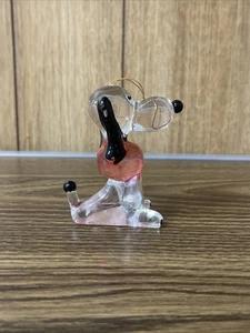 Vintage Lucite Snoopy Dog Clear 1960's Hong Kong Kitsch Animals Beagle - Picture 1 of 6