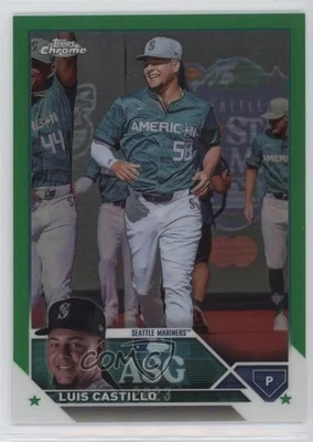 2023 Topps Chrome Update All-Star Game Green Refractor /99 Luis Castillo - Image 1 of 2