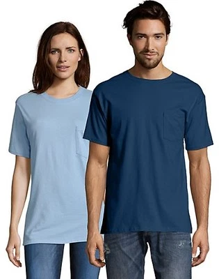 Camiseta Hanes Para Hombres con Bolsillo Sin Etiquetas Cómoda Suave Camisetas Prendas para el torso En Blanco Liso Adulto Foto 1 de 4