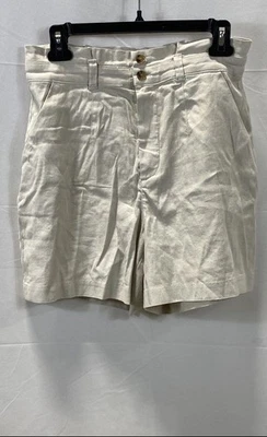 Pantalones Cortos Informales Evereve Mujer Marfil Mezcla Lino Talla 29 Verano Nuevas Etiquetas Foto 1 de 4