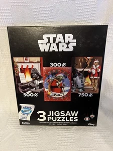 Star Wars Weihnachten (3) Puzzles, mit Bonus Kleber Puzzle Saver UNGEÖFFNET - Bild 1 von 12
