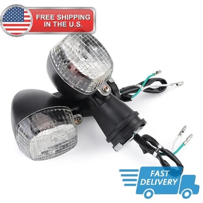 Front Turn Signals Lights Lamp For KAWASAKI ZX9R/12R NINJA ZRX1200S EX500 GPZ500 - Image 1 of 4