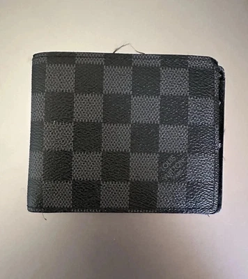 Louis Vuitton Bifold Damier Graphite Men Wallet Black Checkered 60223 NO BOX! - Image 1 of 4