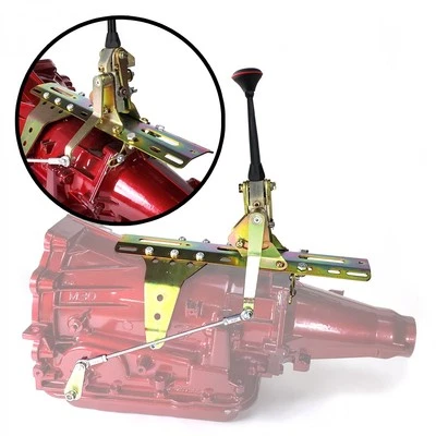 Kit de palanca de cambios de transmisión de cambio lateral con 6 brazos negros para GM 4L60E Foto 1 de 4