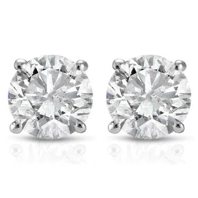 Tachuelas de diamantes de oro blanco de 14 quilates de 1/2 quilate Foto 1 de 4