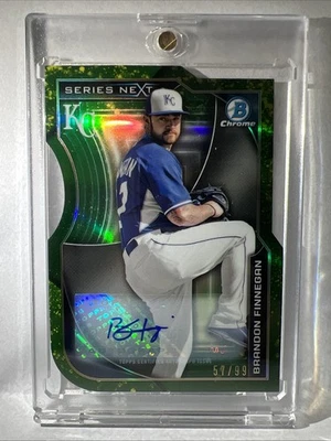 2015 Bowman Chrome - Brandon Finnegan Series Die-Cut Refractor Autograph /99 - Image 1 of 2