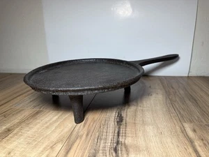 Antique Cast Iron Skillet Spider Primitive Hearth Cooking Vtg 1700s 1800s Scar - Picture 1 of 10