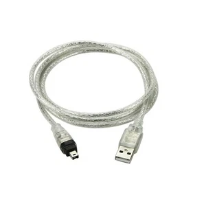 3ft USB Male To Firewire IEEE 1394 4Pin Male I-Link Adapter DV Cable 1m - Afbeelding 1 van 4