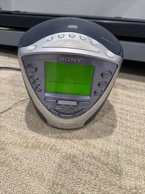 Sony Dream Machine ICF-CD843V AM FM Radio CD Player Alarm Clock Tested WORKING - Image 1 of 4