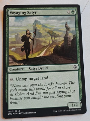 MTG Magic The Gathering Card Voyaging SatyrCreature Satyr Druid Green Conspirac - Image 1 of 2