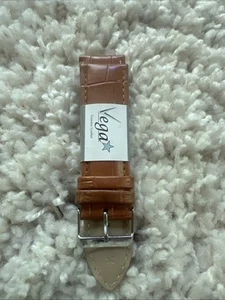 Correa de reloj Vega de cuero genuino de dos piezas marrón claro 24 - Imagen 1 de 4