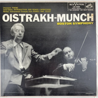 DAVID OISTRAKH Boston Symphony Orchestra CHARLES MUNCH mono 6S/3S RCA LM-1988 lp - Image 1 of 4