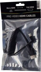 ATOMOS L-shaped Micro to Full HDMI cable Curl processing 30cm / ATOMCAB007