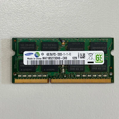 Samsung 4GB DDR3 RAM PC3-12800 1600MHz Unbuffered SODIMM M471B5273DH0-CK0 - Image 1 of 3