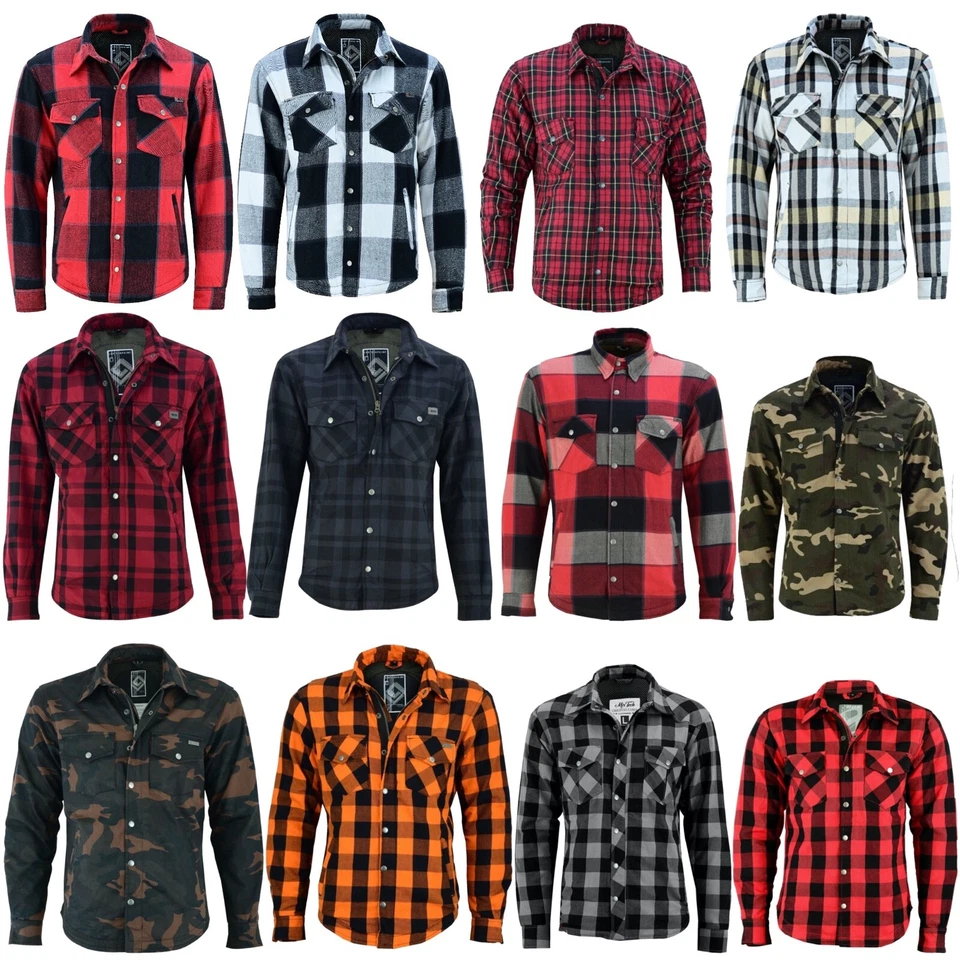 B:O:S Motorrad Hemd Aramid Herren Protektoren Biker Lumber Jacke Motorrad Aramid Hemd
