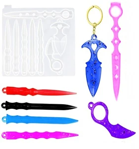 Molde de silicona para fundición de joyas Molde epoxi de resina para cuchillo de daga Herramienta artesanal Hágalo usted mismo - Imagen 1 de 5
