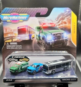 Micro Machines #0110 Micro City Bus Chrome Rare - Picture 1 of 2