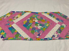 Easter Bunnies/Eggs  Quilted Table Runner 13x35 inches Var. Pink