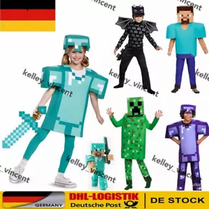Kinder Minecraft Multi-Game Rollenspiel Kostüme Karneval Party Neu 🎁 - Bild 1 von 28
