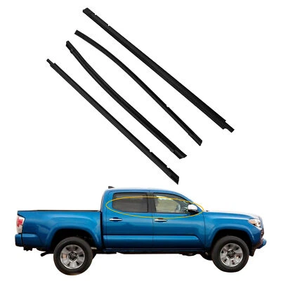 Outside Window Weatherstrip Trim Seal Belt Fits 05-15 Toyota Tacoma Double Cab - Image 1 of 4