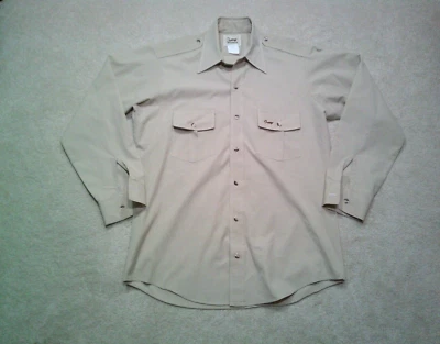 Vintage Duxbak Button Shirt Mens Medium Beige Hunting Safari - Image 1 of 4