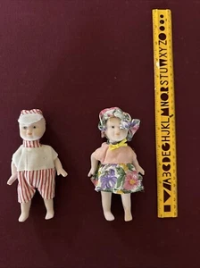 Porcelain Dolls Set Boy And Girl - Foto 1 di 4