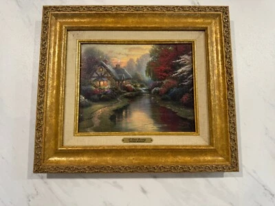 Thomas Kinkade A Quiet Evening, foto firmada con certificado de autenticidad Foto 1 de 4