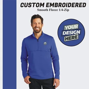 Custom Smooth Fleece Quarter Zip Pullover Sweatshirt Custom 1/4-Zip Pullover - Picture 1 of 12