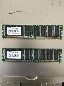 2x Samsung 256MB (512MB total) PC3200U-30331-Z M368L3223FTN DDR RAM - Picture 1 of 1